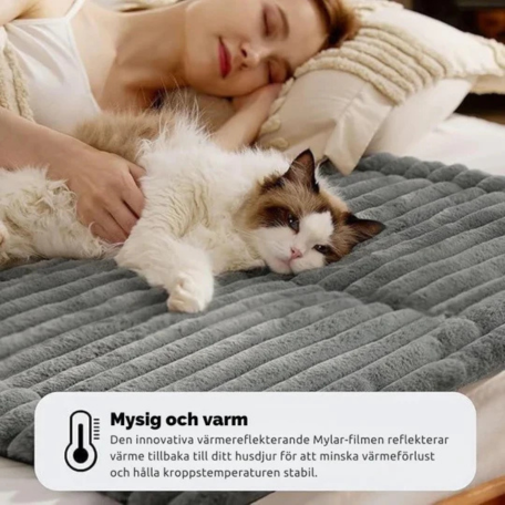 Värmebädden -Självuppvärmande Matta för Husdjur